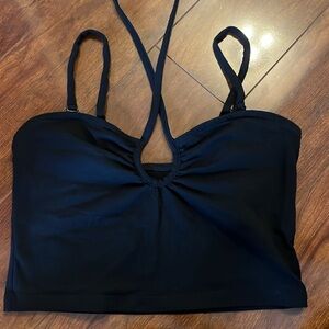 AE Keyhole Wrap Crop Halter Tank Tube Top M